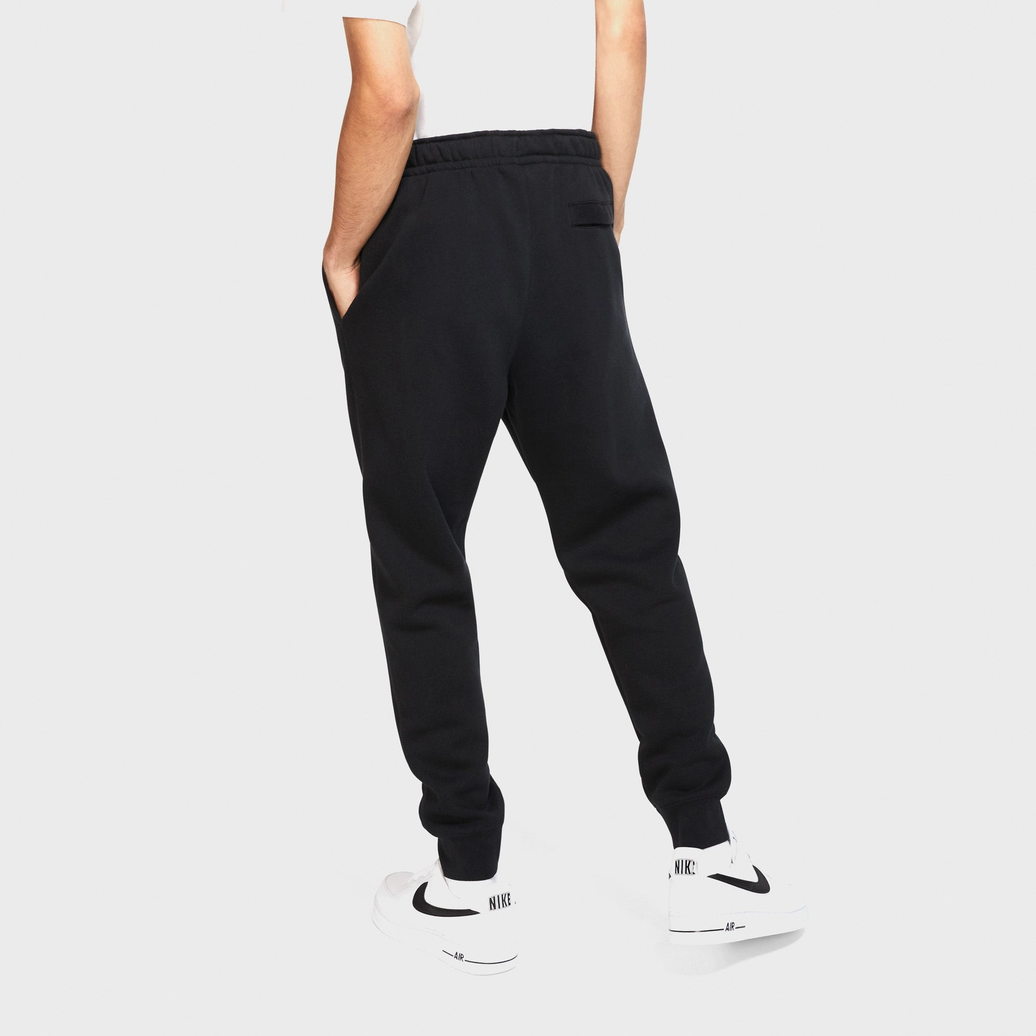Compact Packable Design Workwear alternative Nike Club Fleece Joggers Black / Black - White