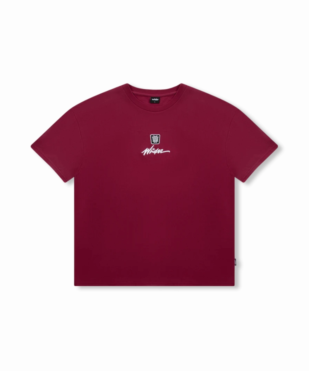 Dense Fit WNDRR Denote Box Fit Tee (Blood Red)