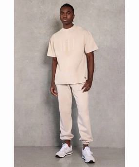 UV Protection Shine Mood 811 Originals Unisex Signature Logo Pants (Beige)