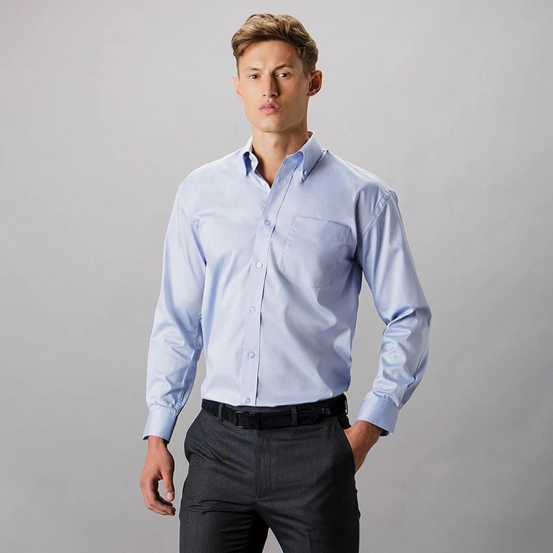 DurableBlend Long Sleeved Corporate Oxford Shirt | BLACK