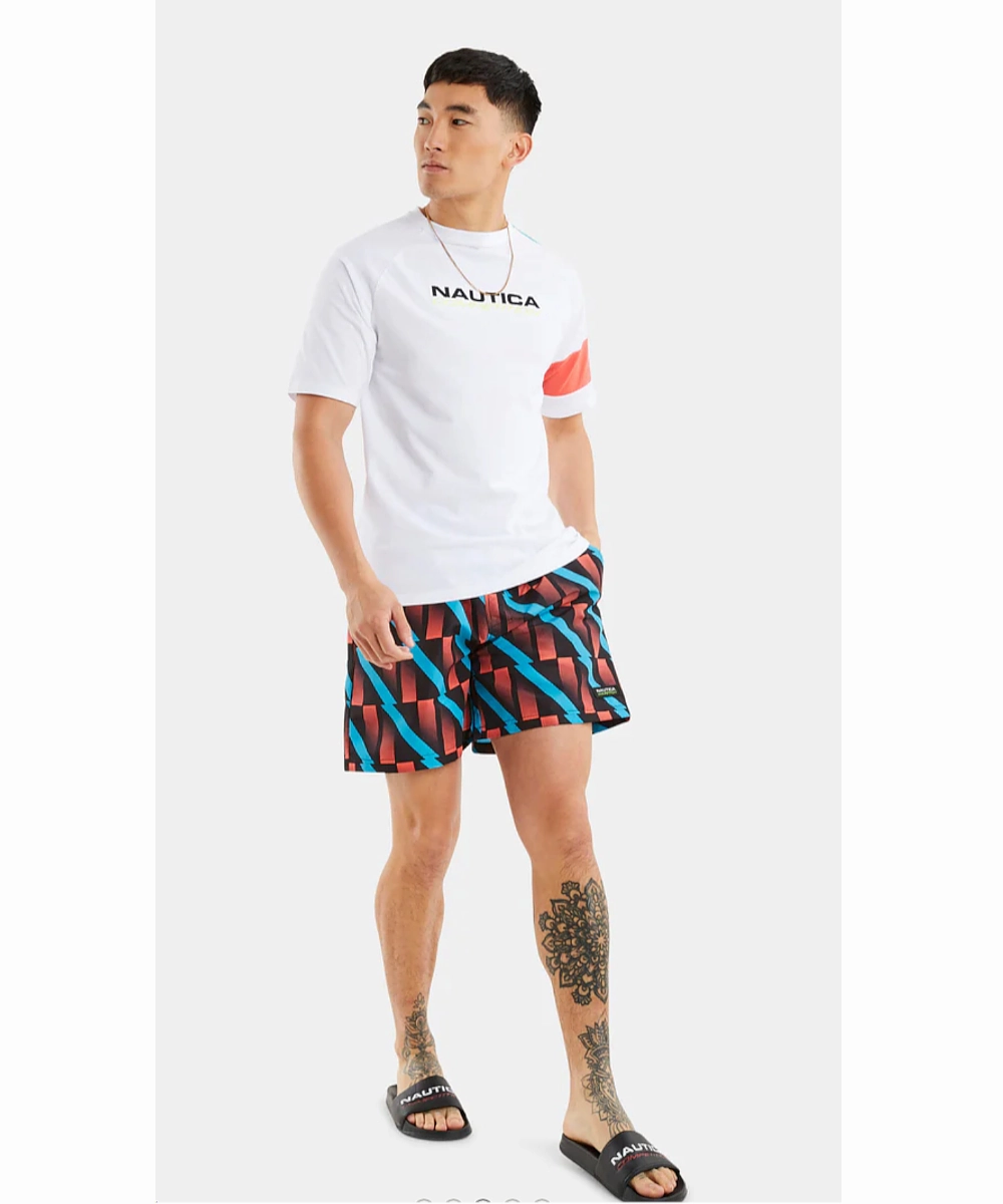 Nautica Competition Lindeman 6?? Swim Shorts (Multi) Carry Ease Gentle Glow