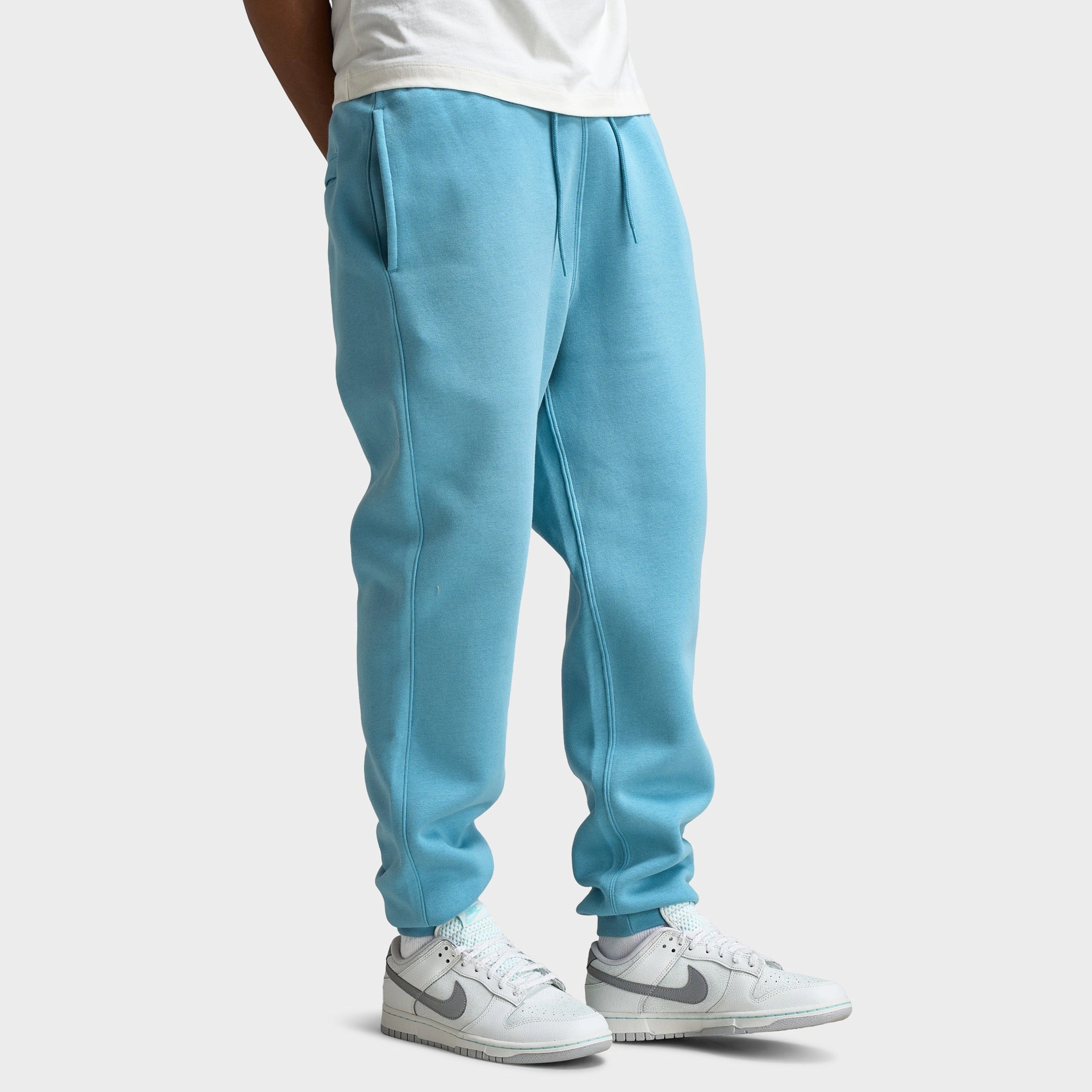 ethnic Soft to touch Nike Club Fleece Joggers Denim Turq / White