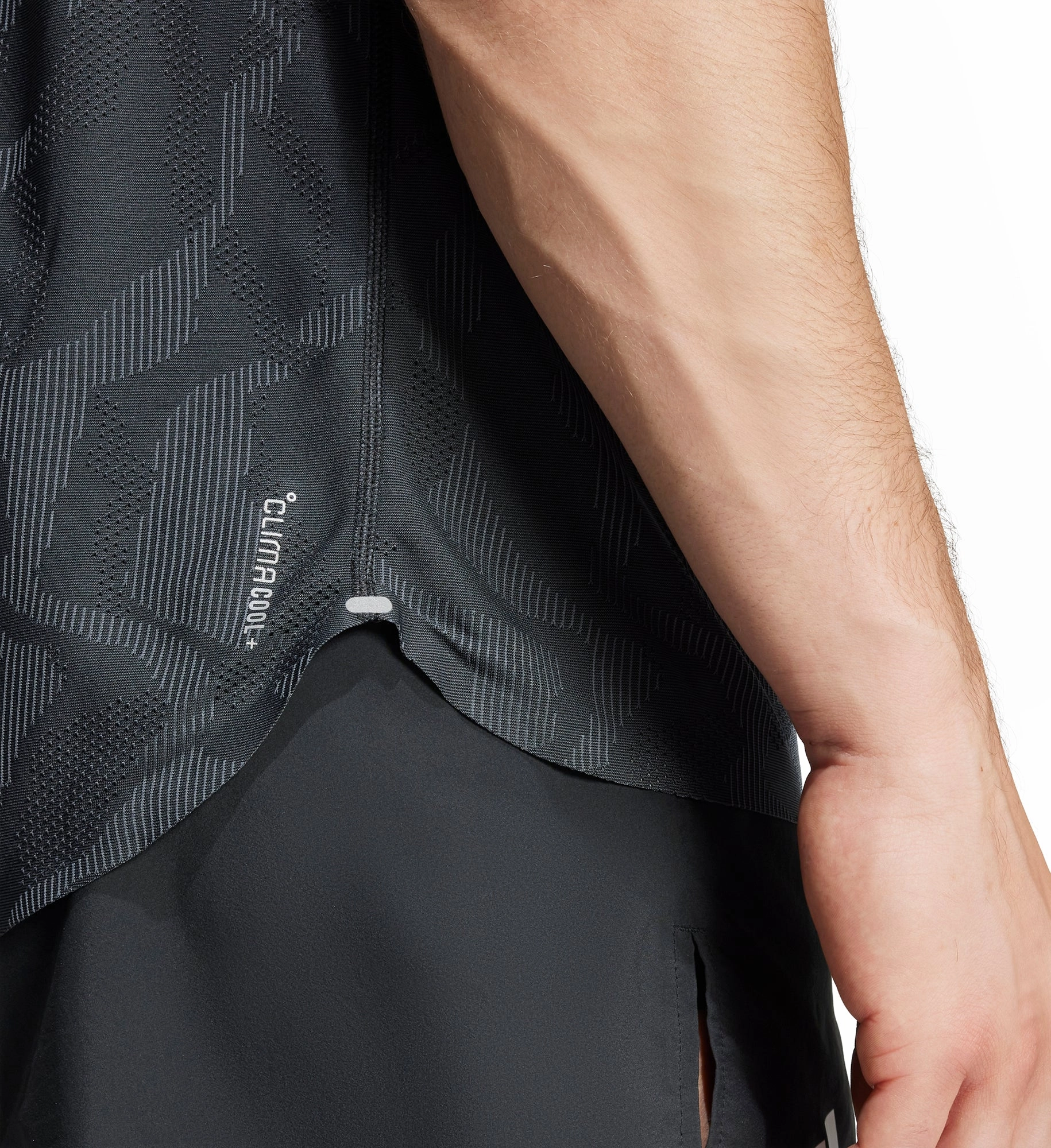 Easy Care Material Odor Resistant Material adidas Ultimate Engineered ClimaCool  Short Sleeve Mens Running Top - Black