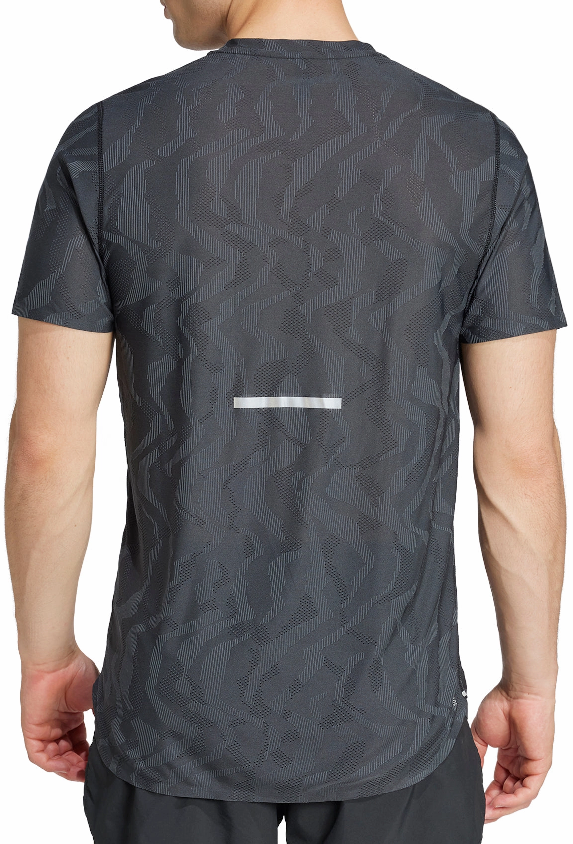 VintageWashEffect Elderly clothing adidas Ultimate Engineered ClimaCool  Short Sleeve Mens Running Top - Black
