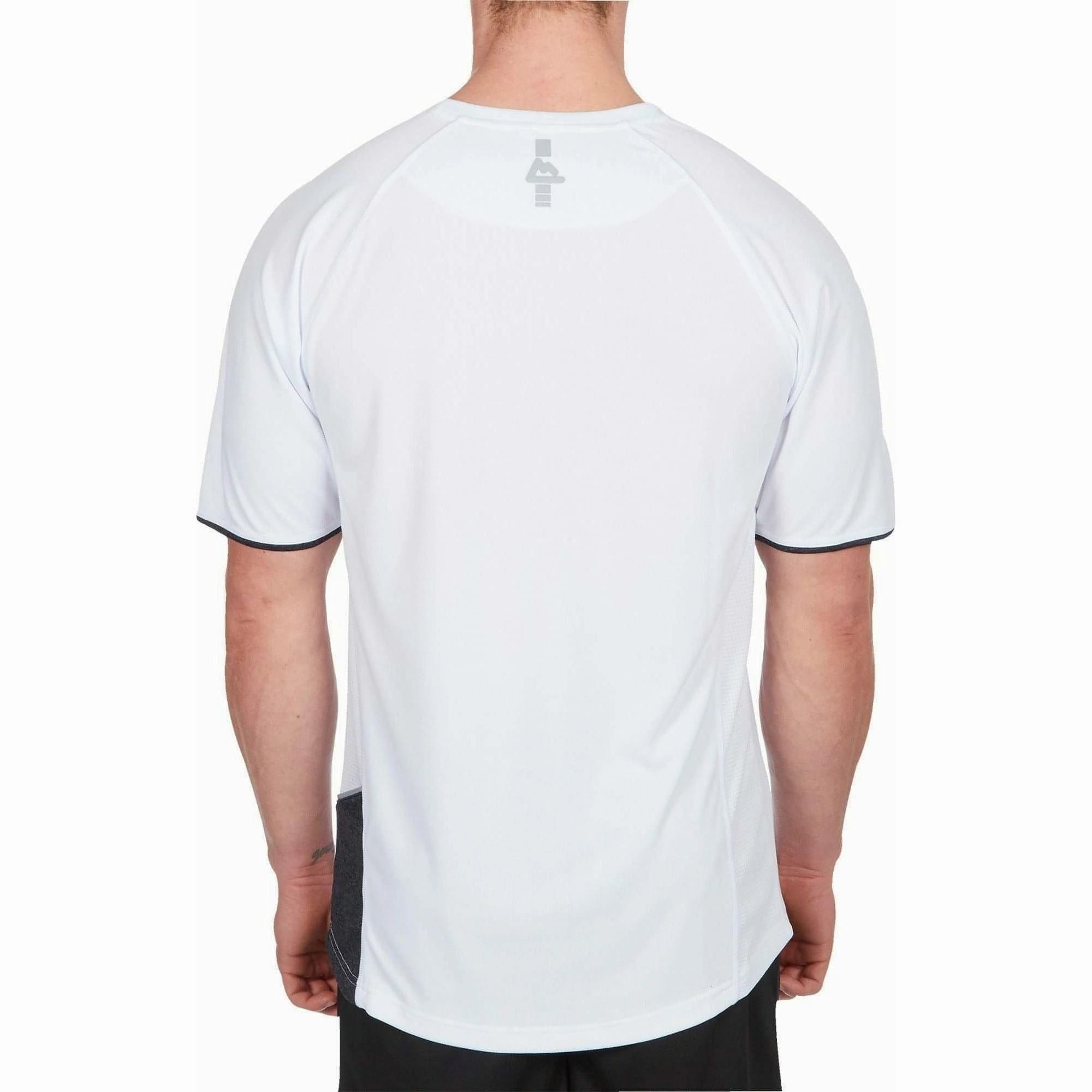 Summer Casual Comfortable And Trendy Red Tag Activewear Short Sleeve Mens Running Top - White