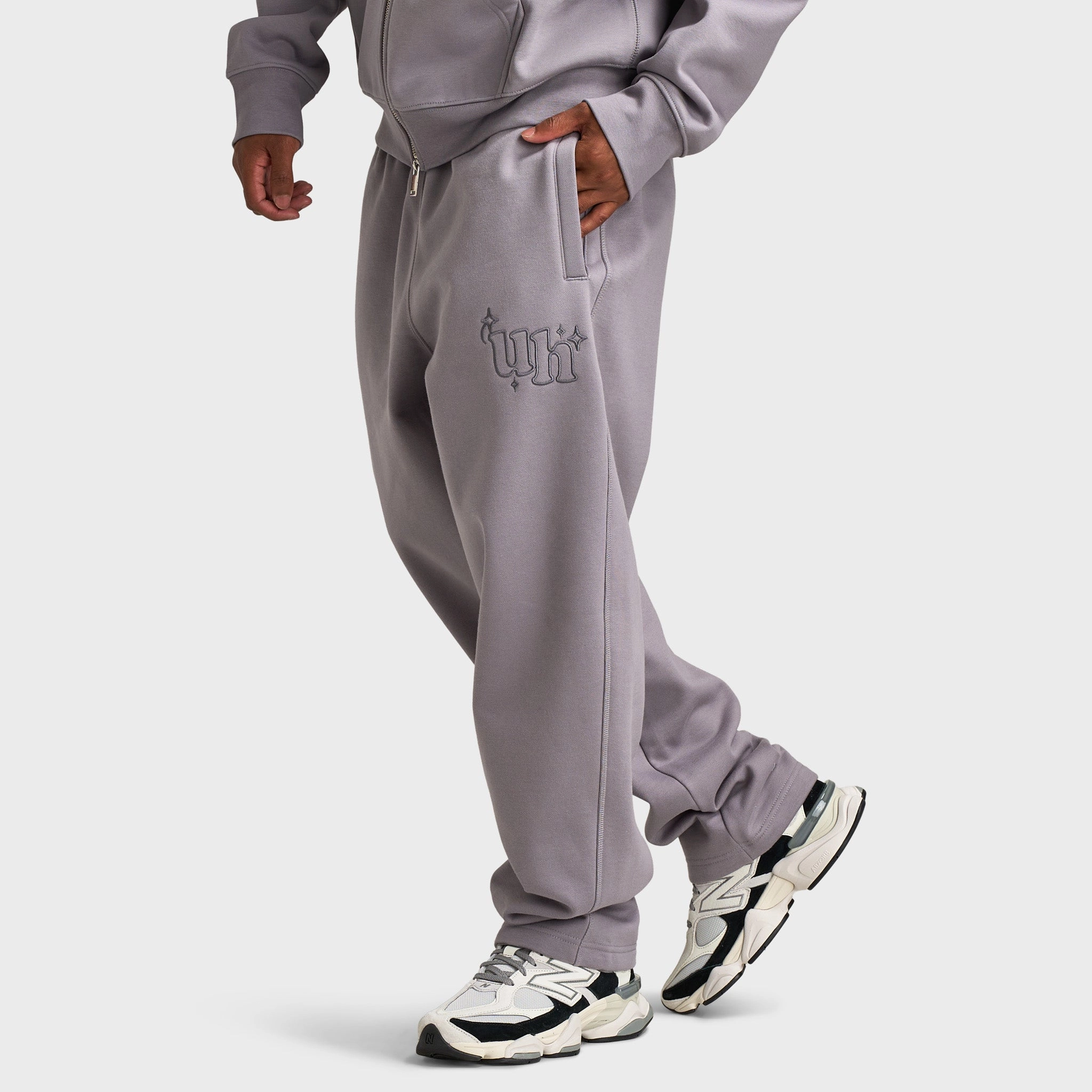 Unlike Humans Romilly Pant / Washed Storm Cloud Low Profile Waistband Relaxed Fit Design