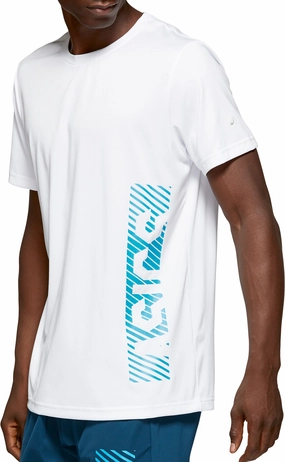 Asics Solution Dye GPX Short Sleeve Mens Running Top - White Easter LongLastingColor