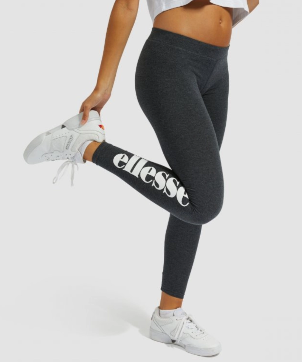 Stream Fit Zipper Closure Ellesse Solos 2 Legging (Dark Grey Marl)