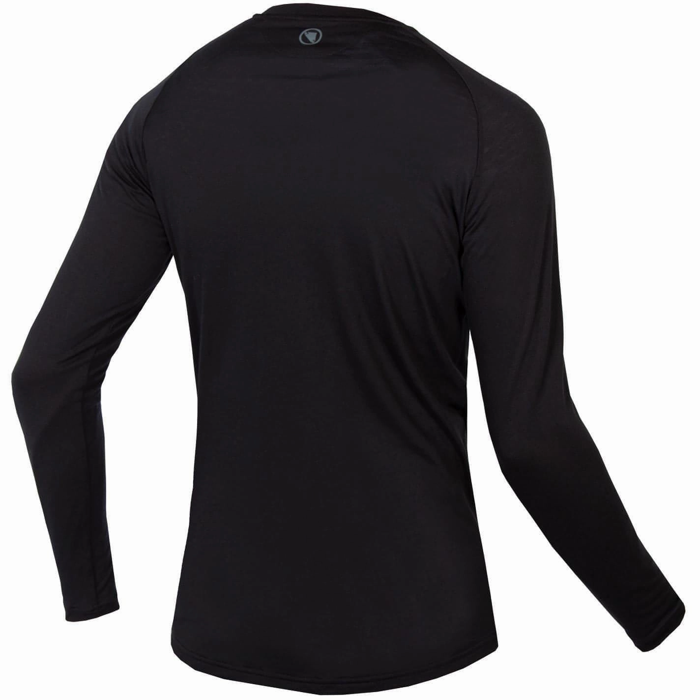 Endura BaaBaa Blend Long Sleeve Mens Cycling Baselayer - Black FourWayStretch