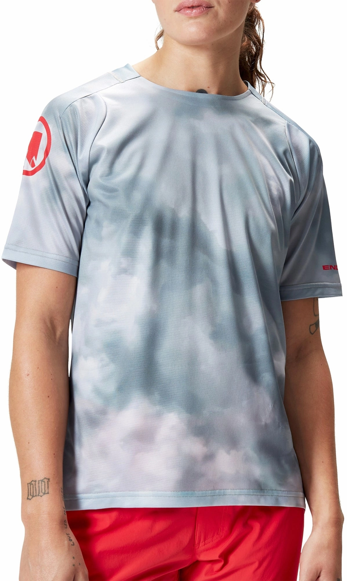Endura Cloud LTD Short Sleeve Womens Cycling Jersey - Grey cotton material Elastic