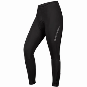 Endura FS260-Pro Thermo Womens Cycling Tights - Black Side Pockets QuickDryTech