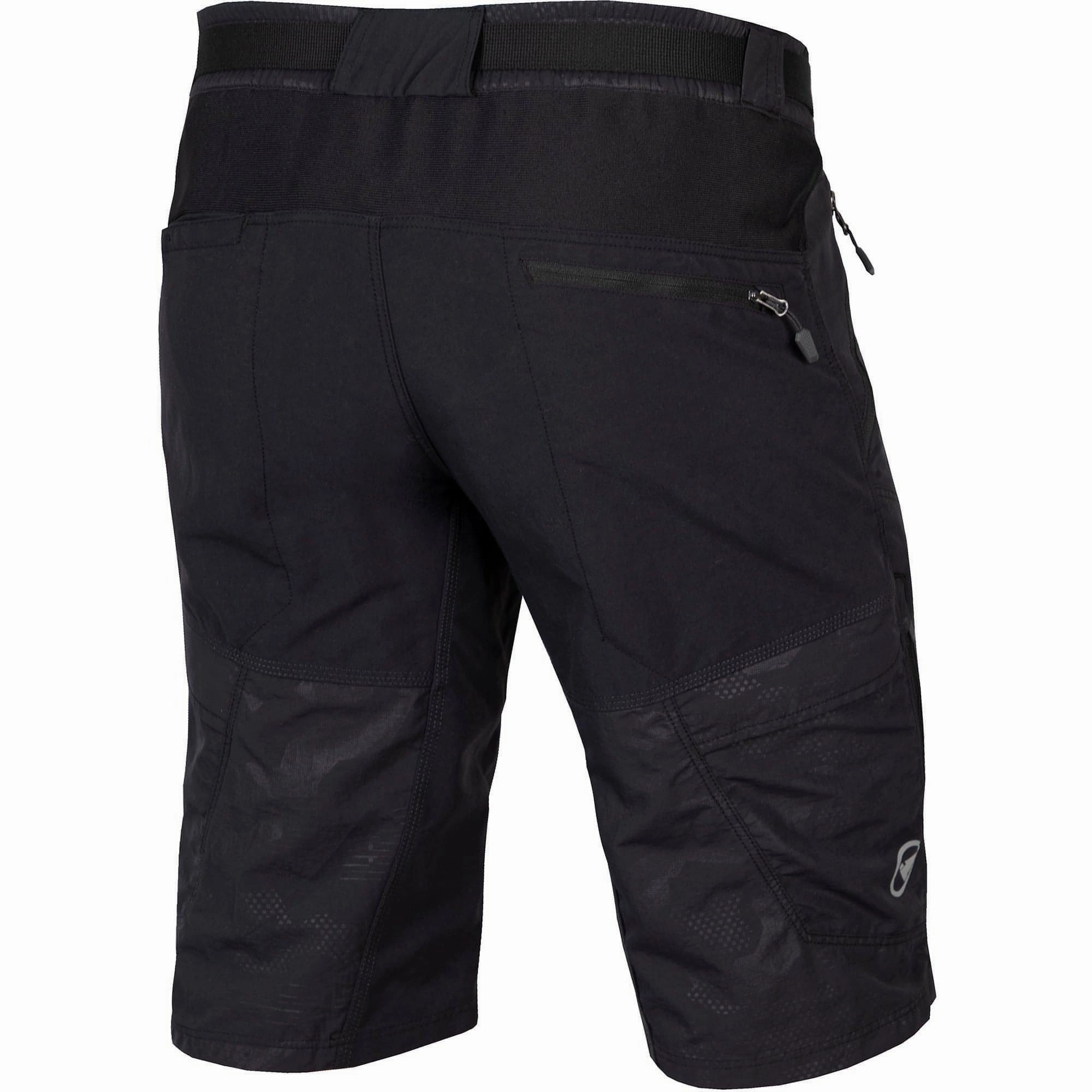 shrink-resistant Endura Hummvee Mens Baggy Cycling Shorts With Liner - Black