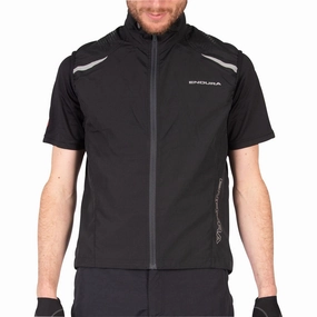 Endura Hummvee Mens Cycling Gilet - Black office workers Athletic Fit