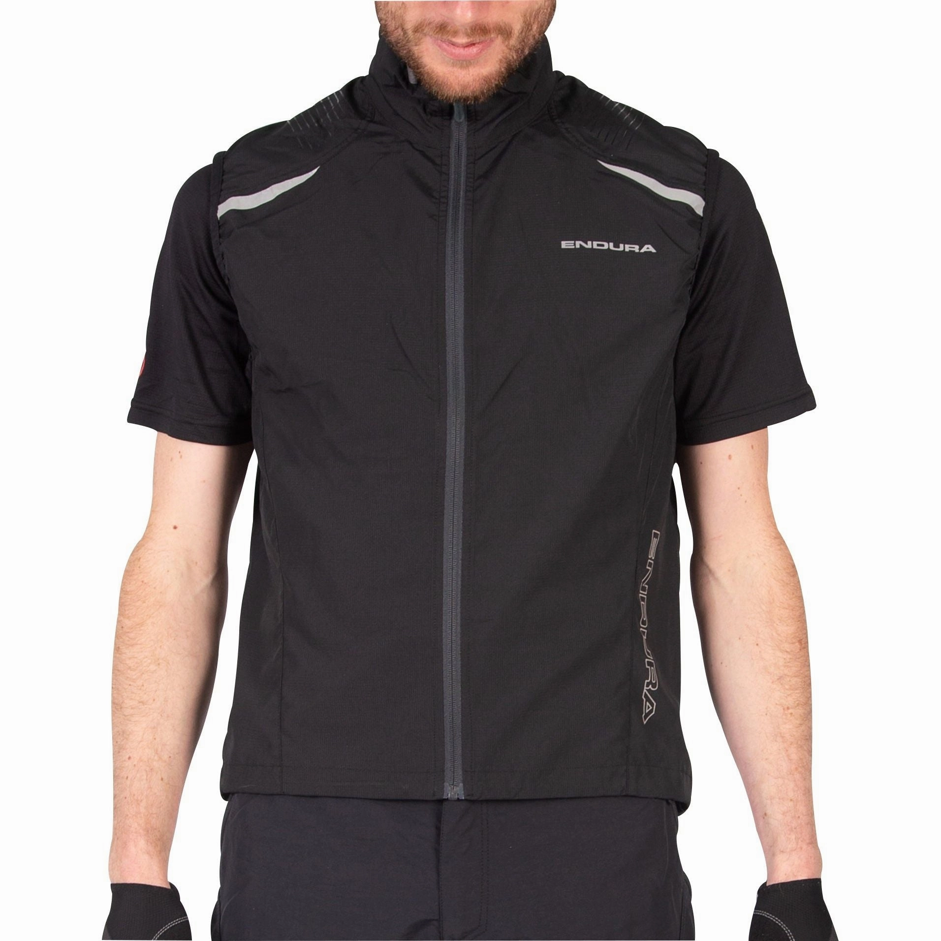 Endura Hummvee Mens Cycling Gilet - Black office workers Athletic Fit