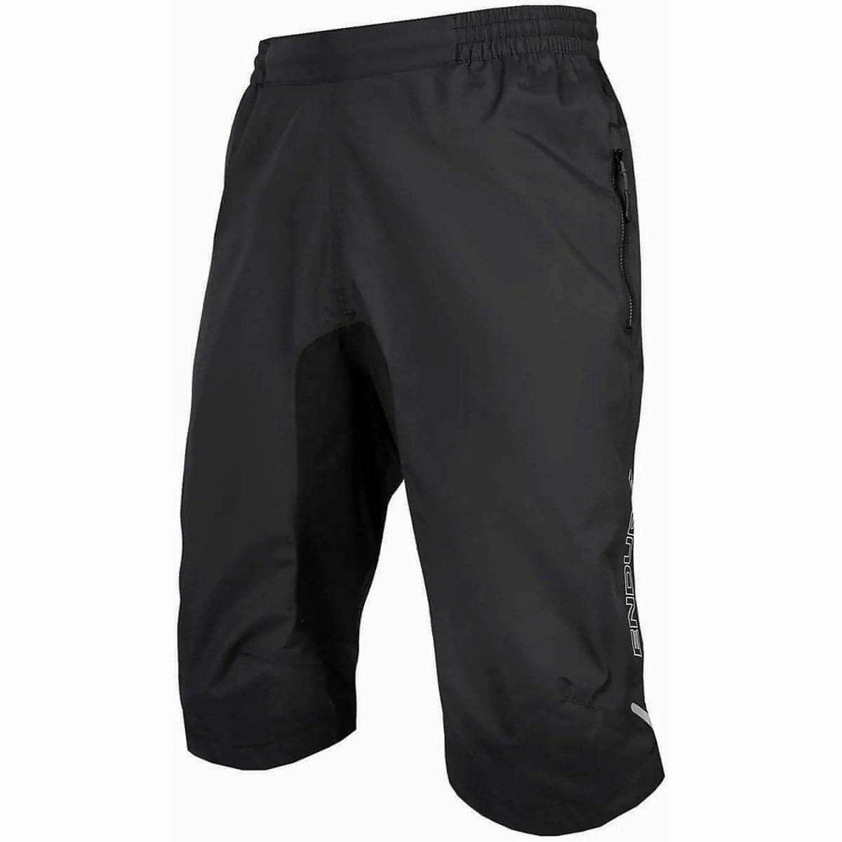 StretchMaterial resin Endura Hummvee Waterproof Mens Baggy Cycling Shorts - Black