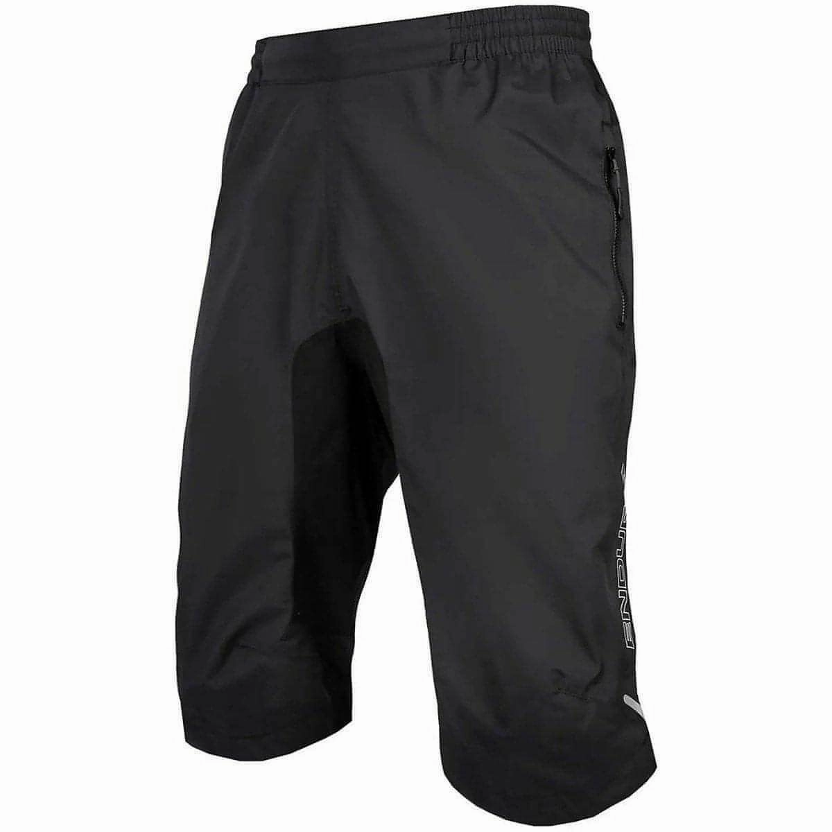 Endura Hummvee Waterproof Mens Baggy Cycling Shorts - Black NonRestrictive Silhouette Collapsible Heel Geometry