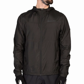 Endura Hummvee Windshell Mens Cycling Jacket - Black Quilted Inner Layer