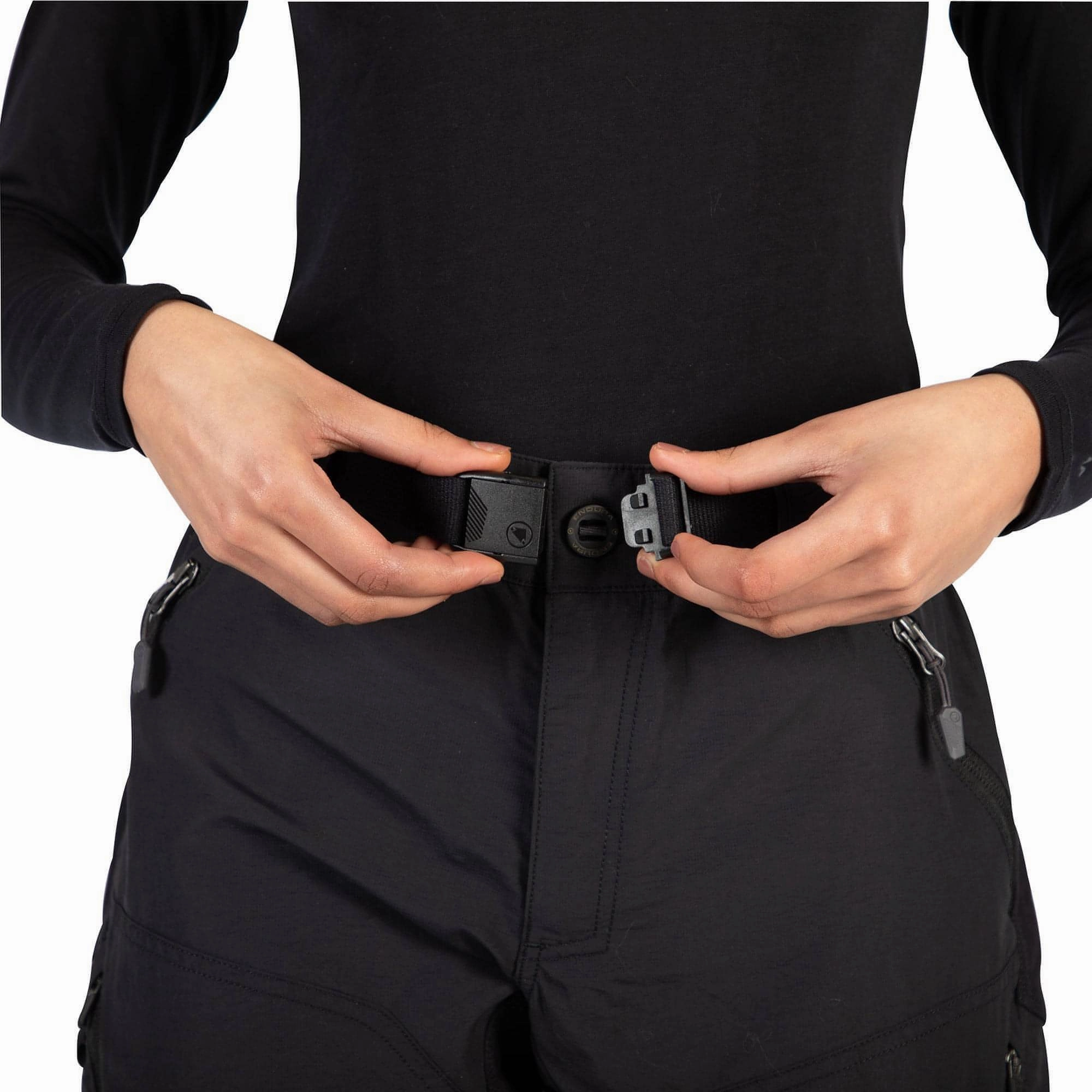Endura Hummvee Womens Baggy Cycling Shorts With Liner - Black Torsion Control Bridge Reinforced Stress Points