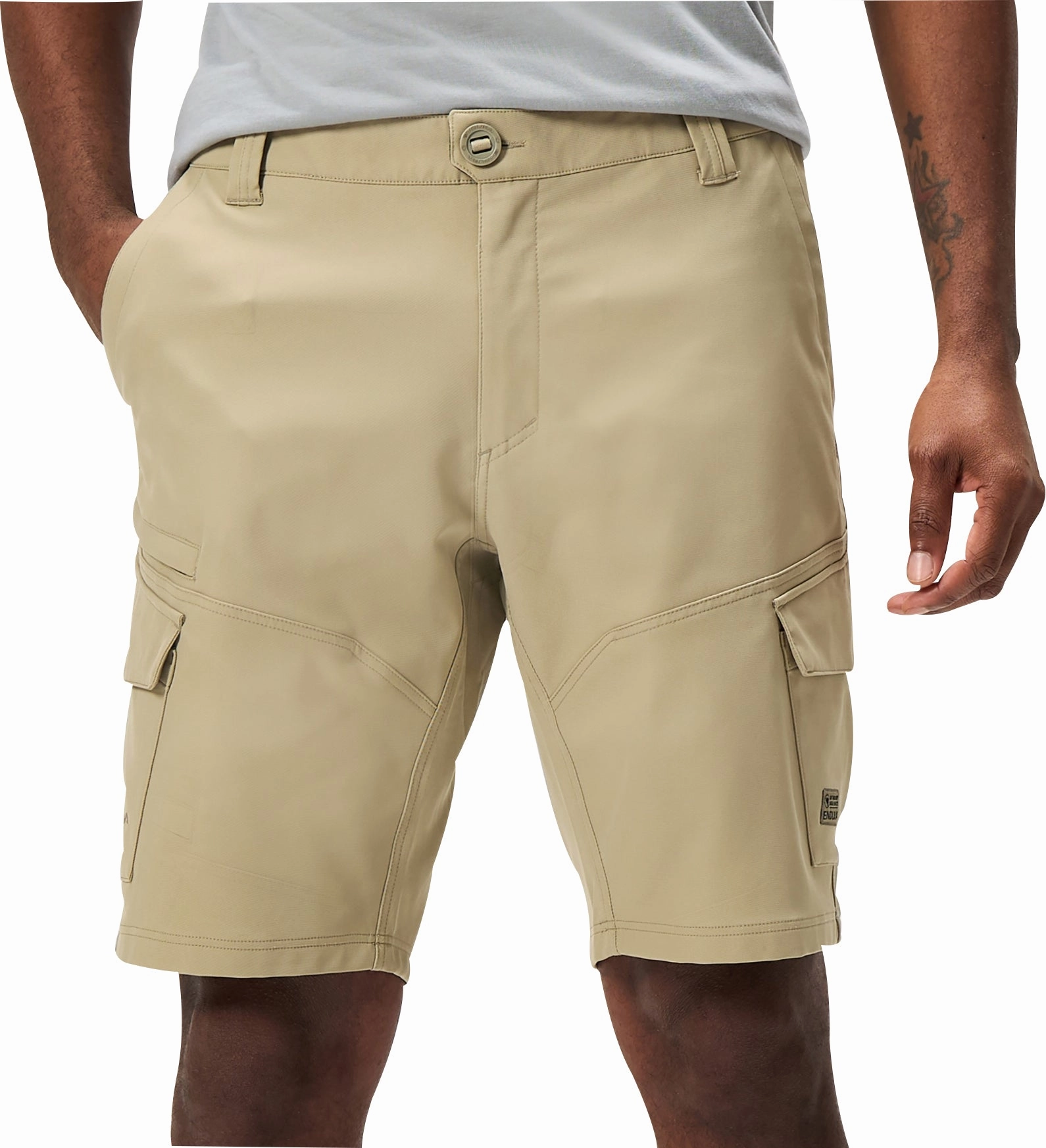 Endura Loop Cargo Mens Baggy Cycling Shorts With Liner - Cream dye GPS