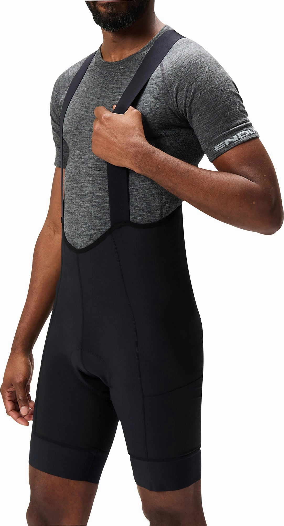 Clean Stretch young adults Endura Loop Mens Cycling Bib Shorts - Black