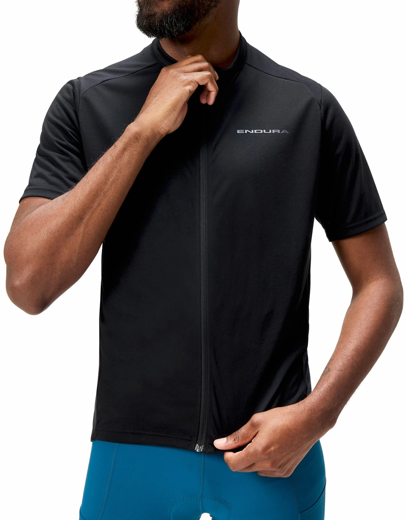 clean energy Endura Loop Short Sleeve Mens Cycling Jersey - Black