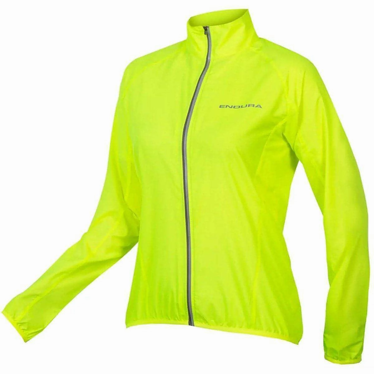 Heavy Duty Zipper Endura Pakajak Womens Cycling Jacket - Yellow