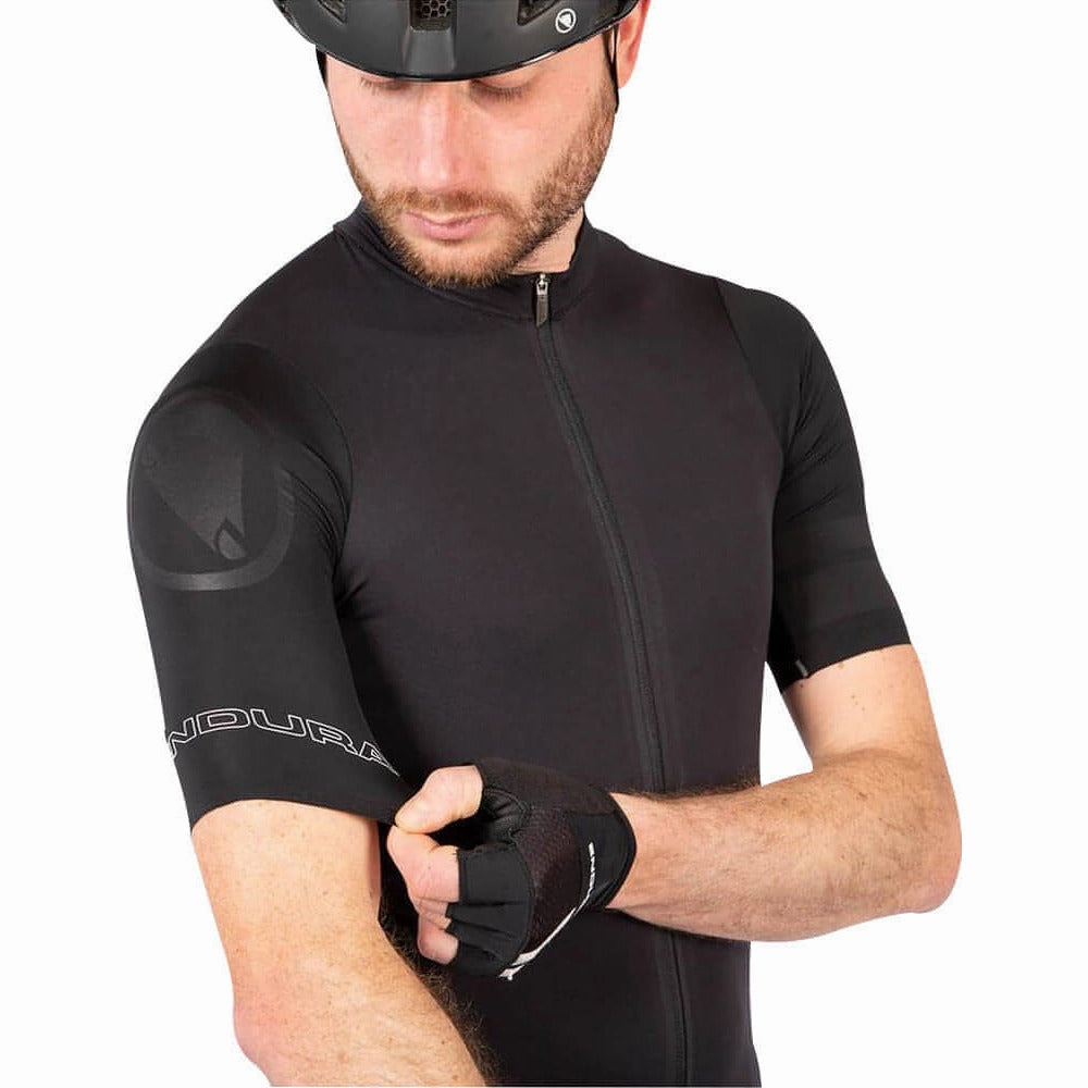 Endura Pro SL Short Sleeve Mens Cycling Jersey - Black Tear Resistant Fabric