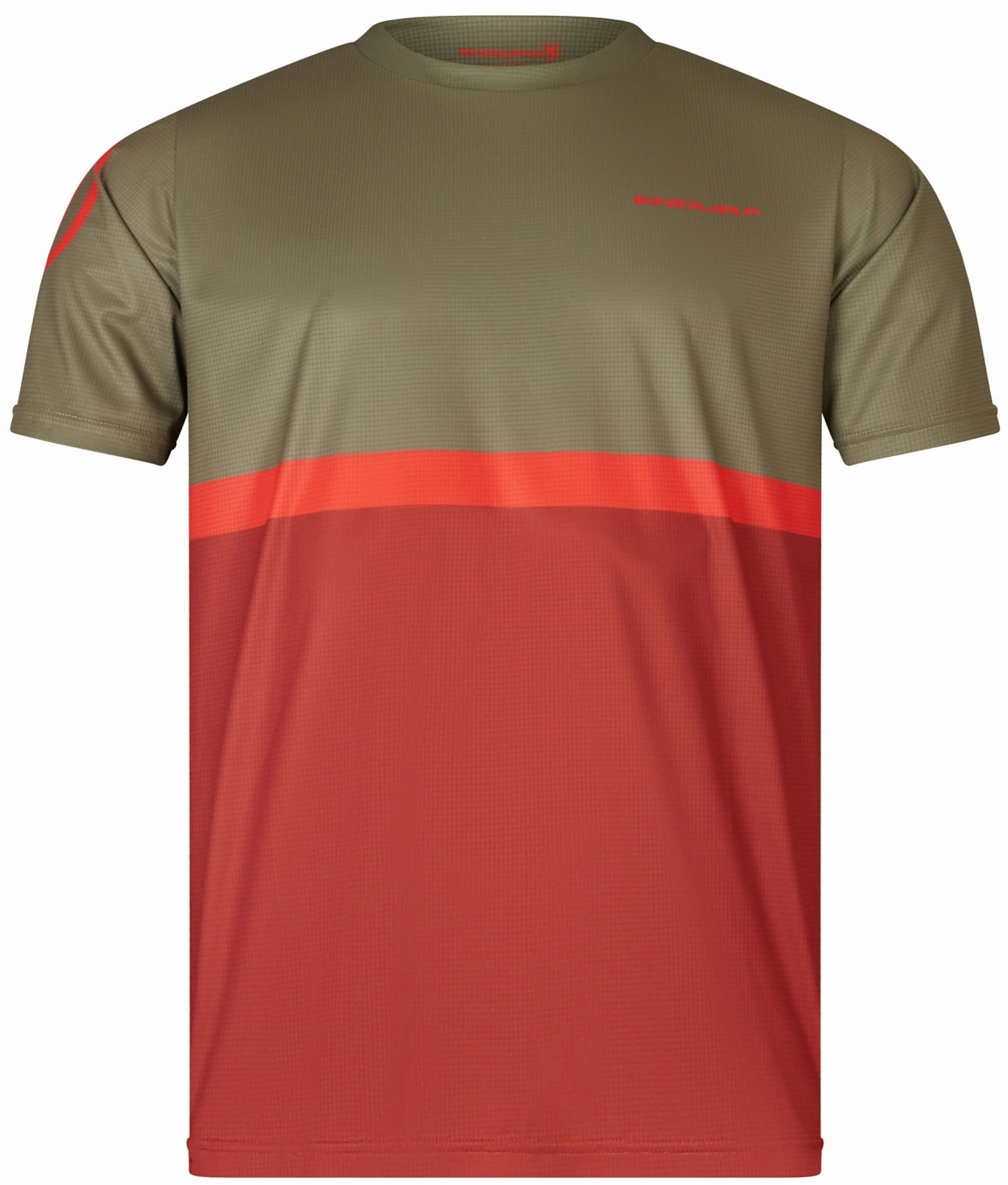 Endura SingleTrack Core II Short Sleeve Mens Cycling Jersey - Green GlowInTheDark Accents AbrasionResistant Reinforced Zones
