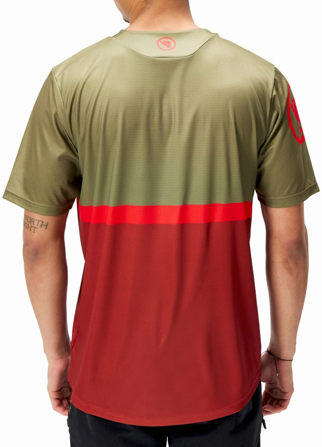 Ergonomic Articulated Cut Endura SingleTrack Core II Short Sleeve Mens Cycling Jersey - Green