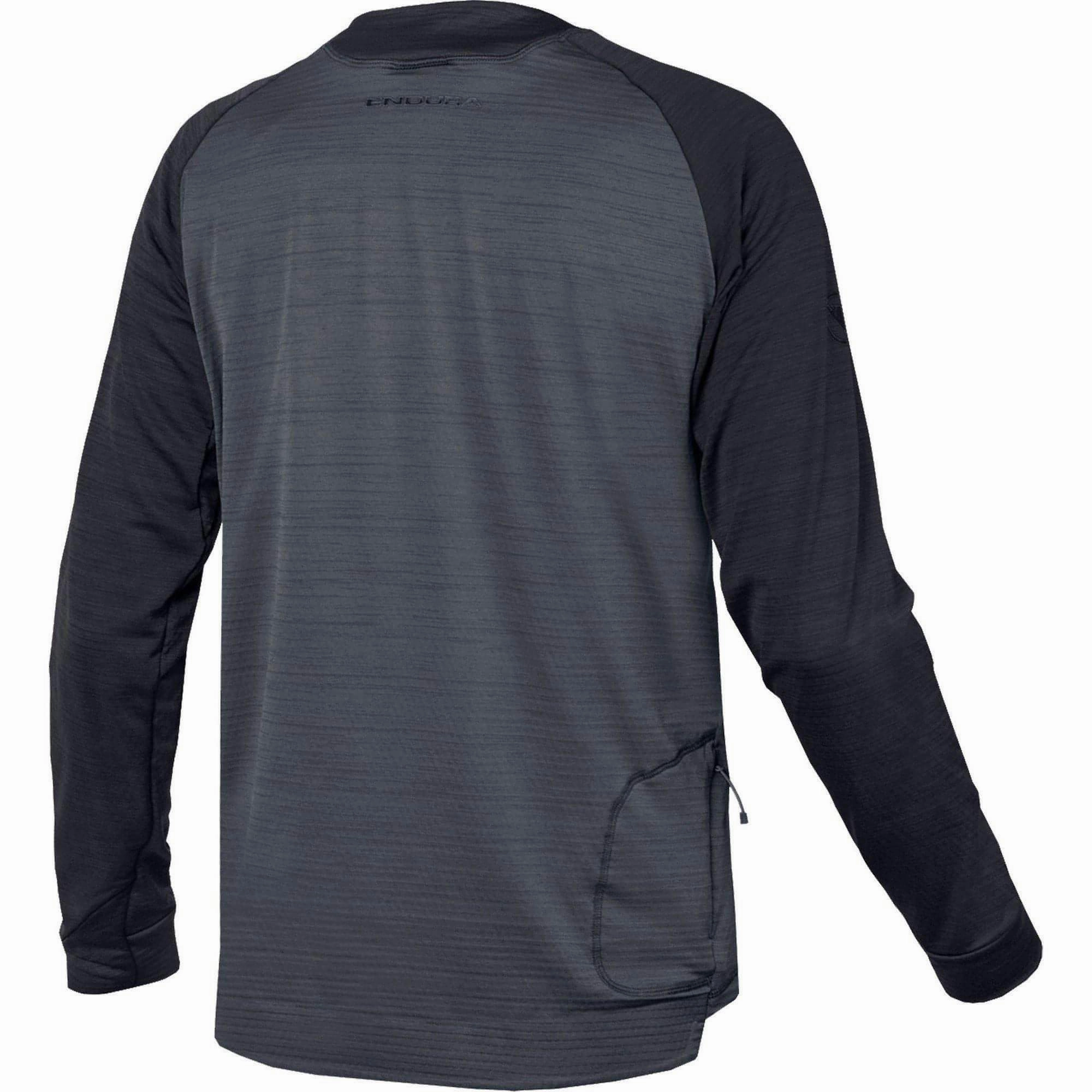 Endura Singletrack Fleece Long Sleeve MTB Mens Cycling Jersey - Black Moisture Wicking Lining