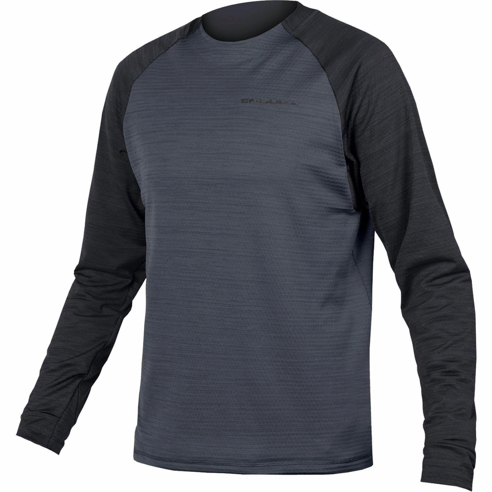 Endura Singletrack Fleece Long Sleeve MTB Mens Cycling Jersey - Black affair sincere