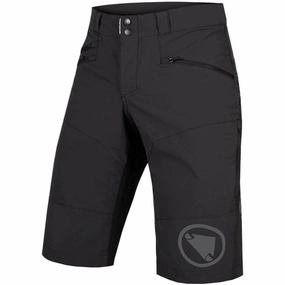 Endura Singletrack II Mens Baggy Cycling Shorts - Black Geometric Shapes