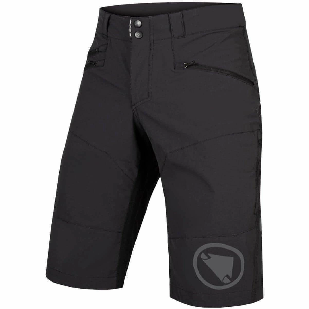 Zipper Closure Endura Singletrack II Mens Baggy Cycling Shorts - Black