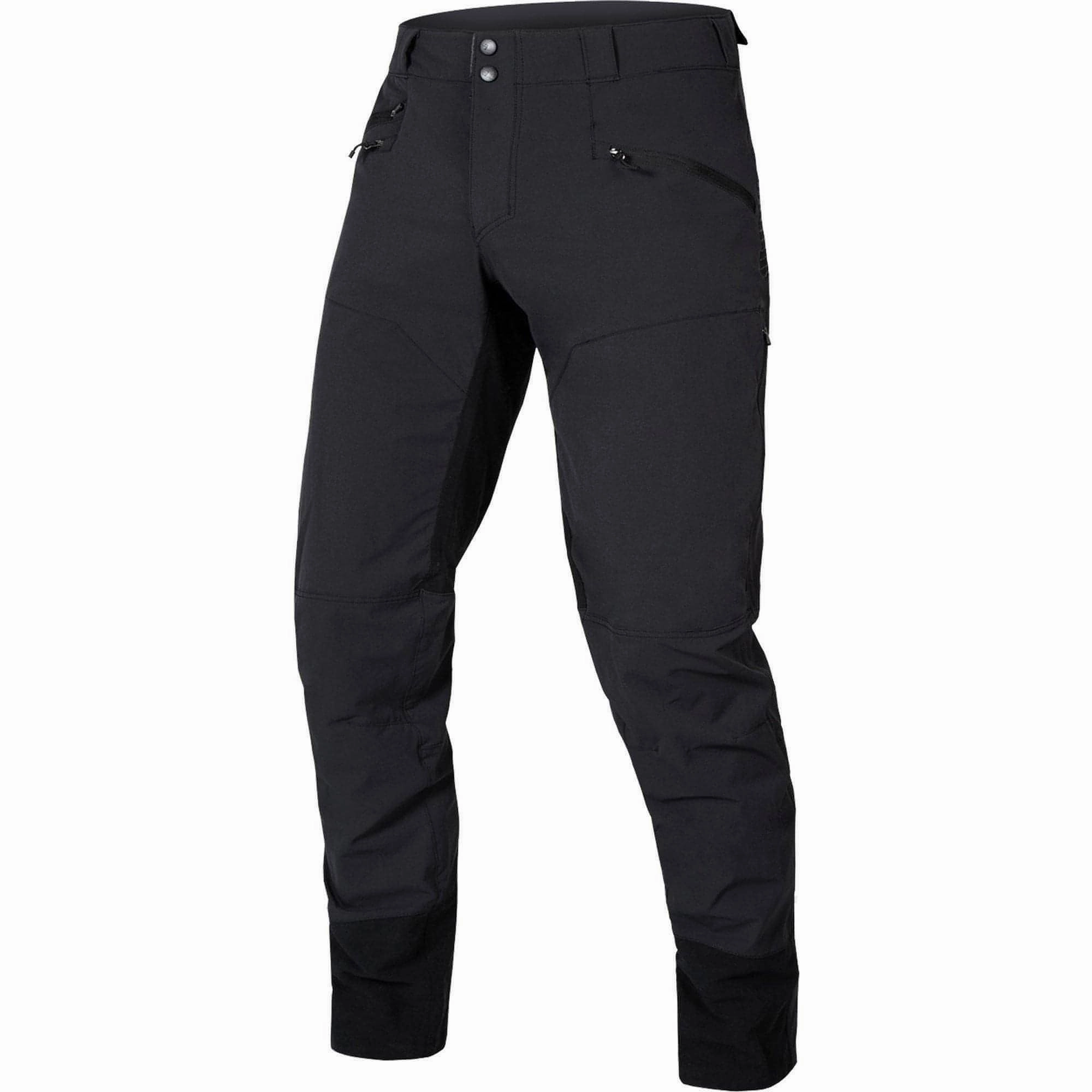 Endura Singletrack II Mens Cycling Trousers - Black Decorative stitching Sporty Comfort Wear