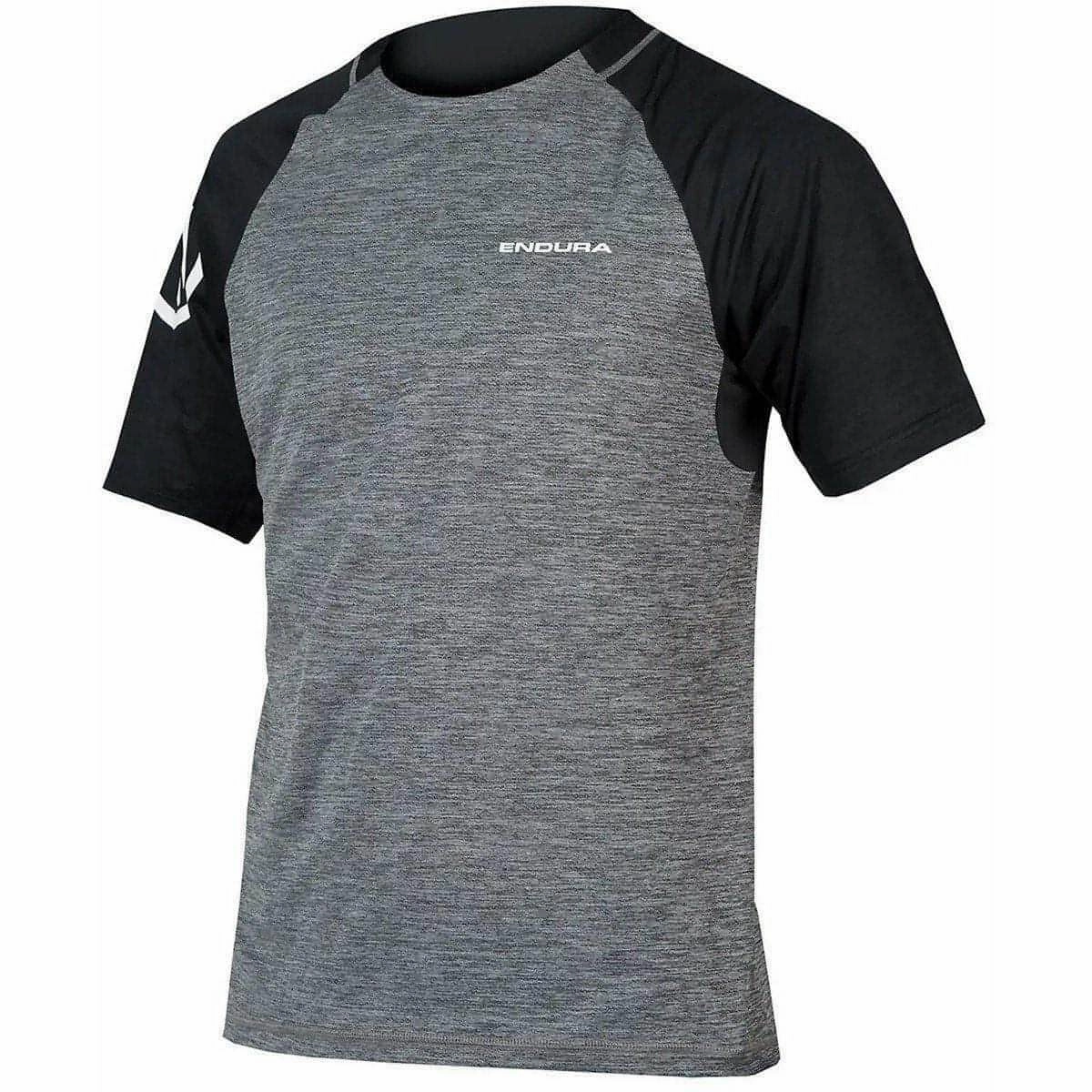 Endura SingleTrack Short Sleeve Mens Cycling Jersey - Grey Office Casual Compression Fit