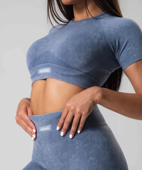 Loose Thread UNDRGROUND Seamless Crop Top (Marble Grey)