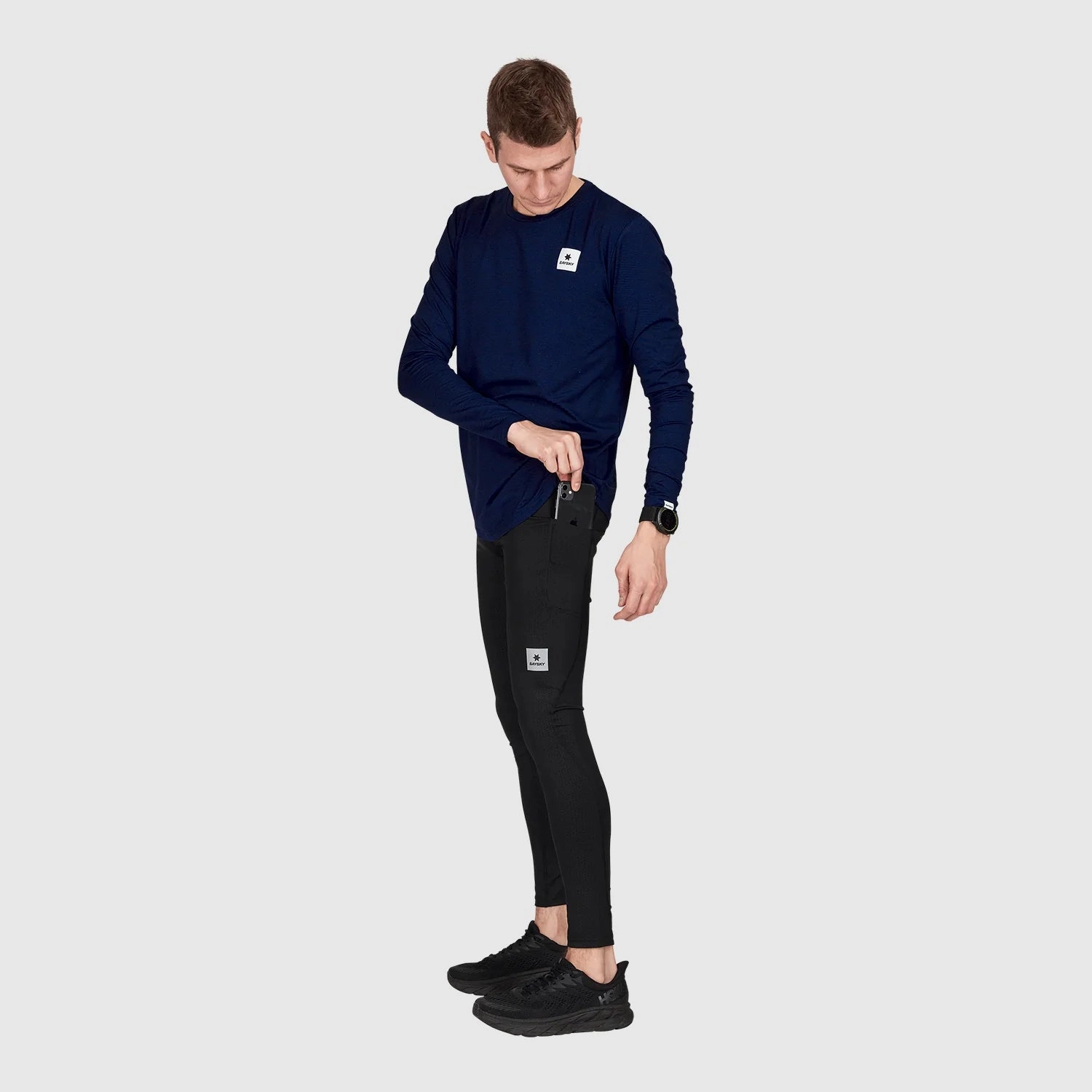 Strong Denim SAYSKY Men's Combat  Long Tights Black