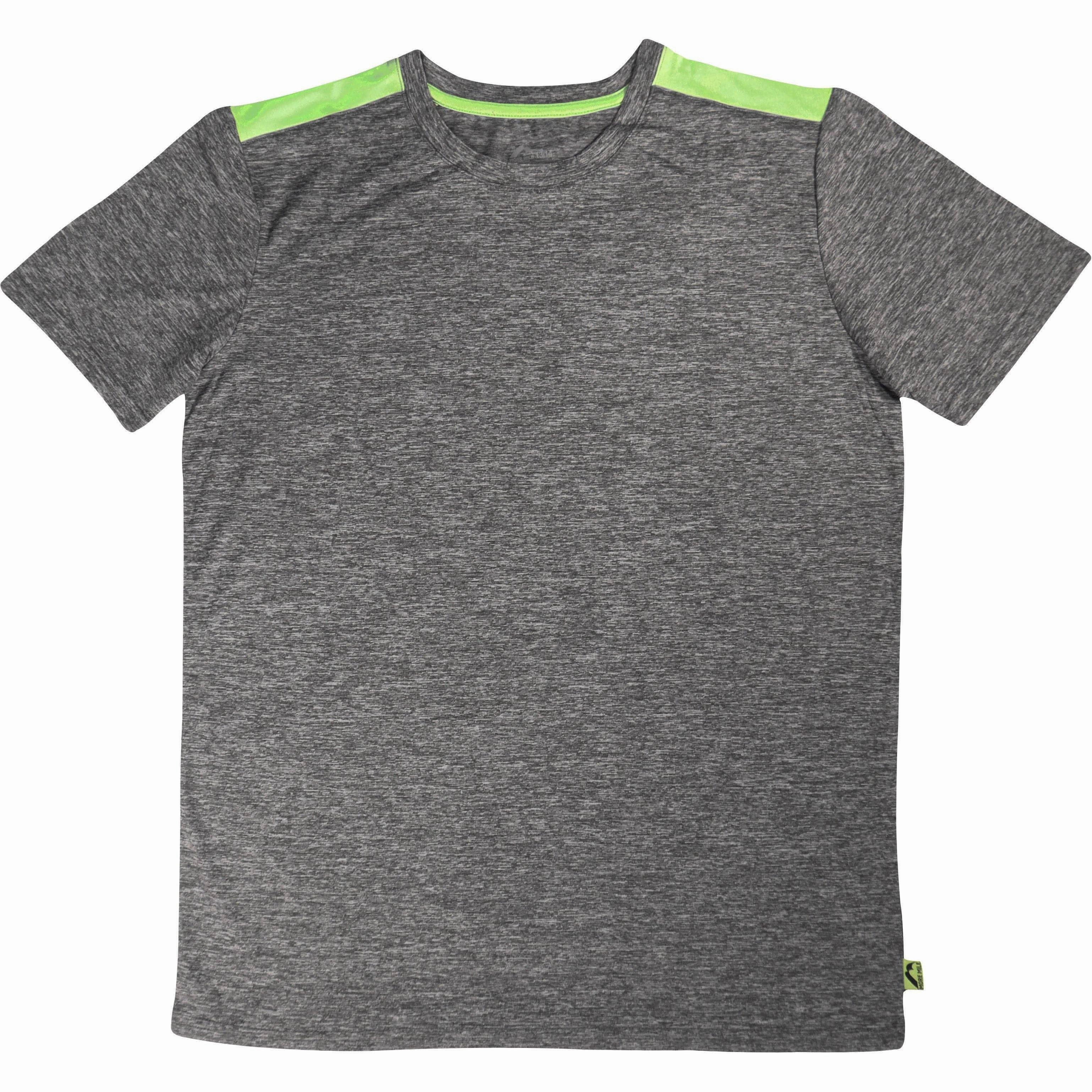 More Mile Marl Boys Short Sleeve Running Top - Grey Unisex versatility Leisure Casual