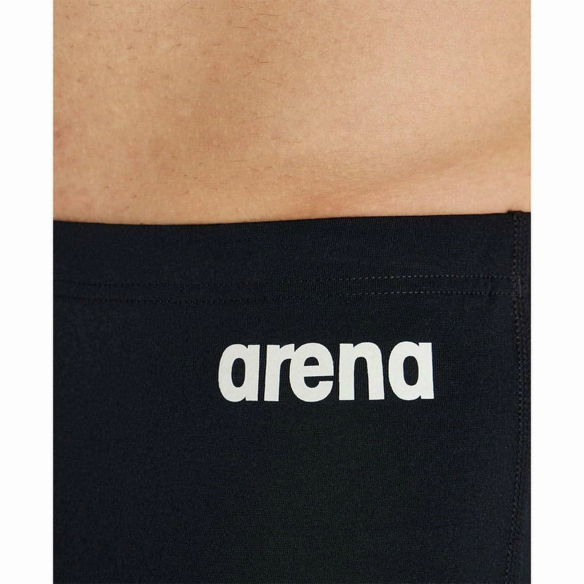 Dual Layer Construction Arena Solid Mens Swim Shorts - Black