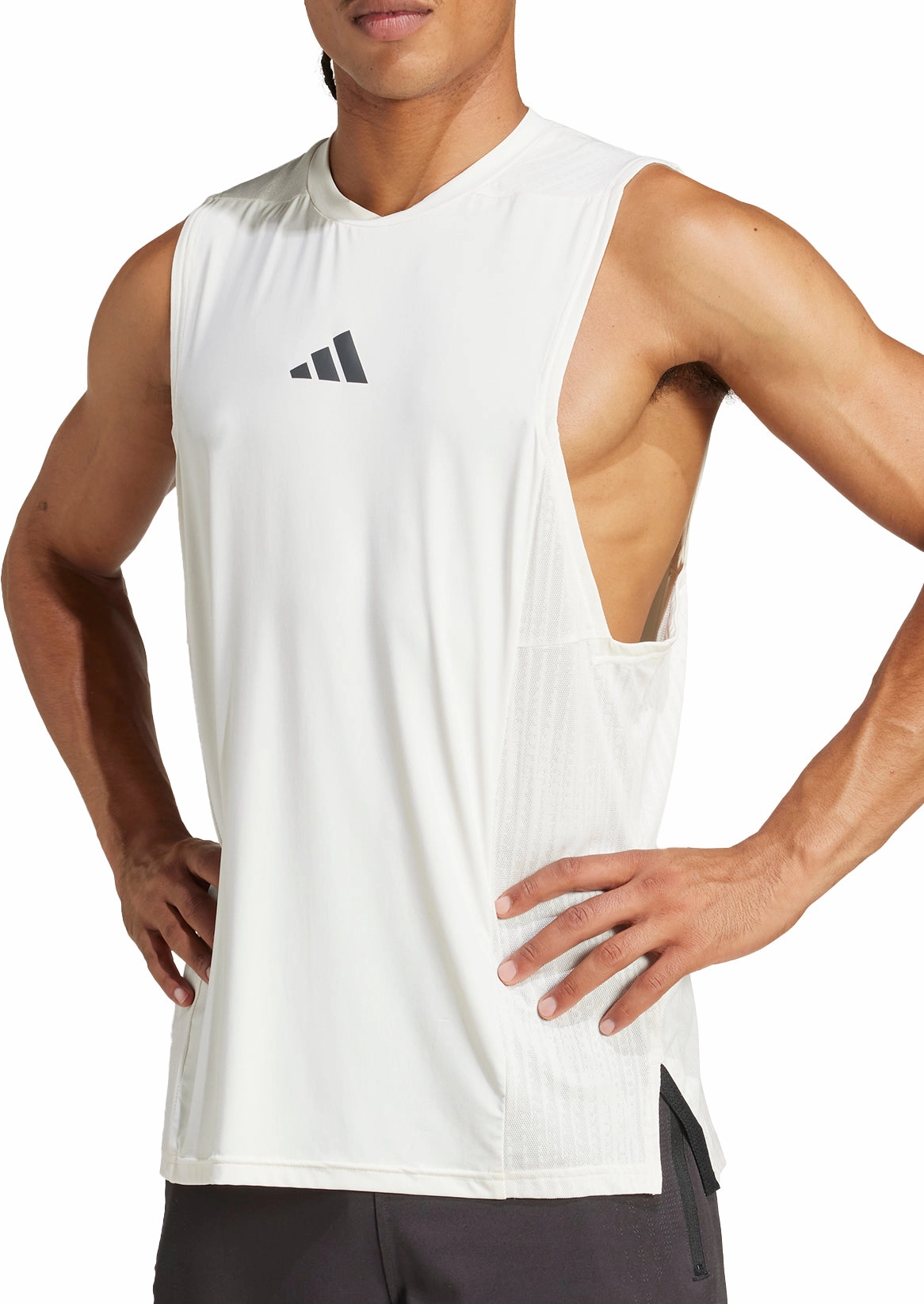 Leather Core Joy Ease adidas Designed For Training Intensity Mens Training Vest - White