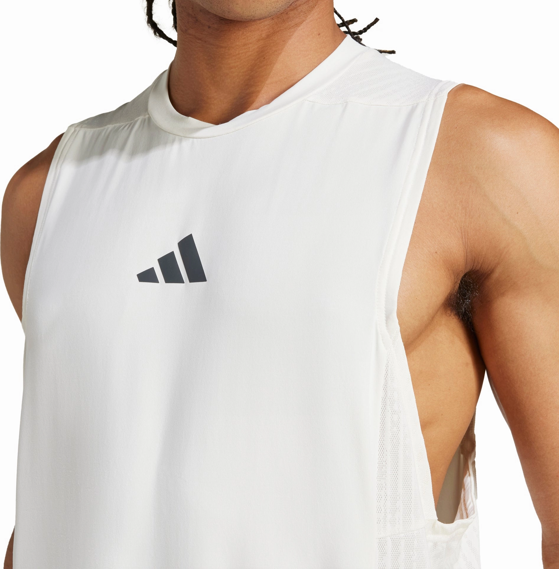 AbrasionResistant Fabric adidas Designed For Training Intensity Mens Training Vest - White