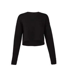 Women's Cropped Crew Fleece | BLACK PreShrunkFabric AbrasionResistantClothing