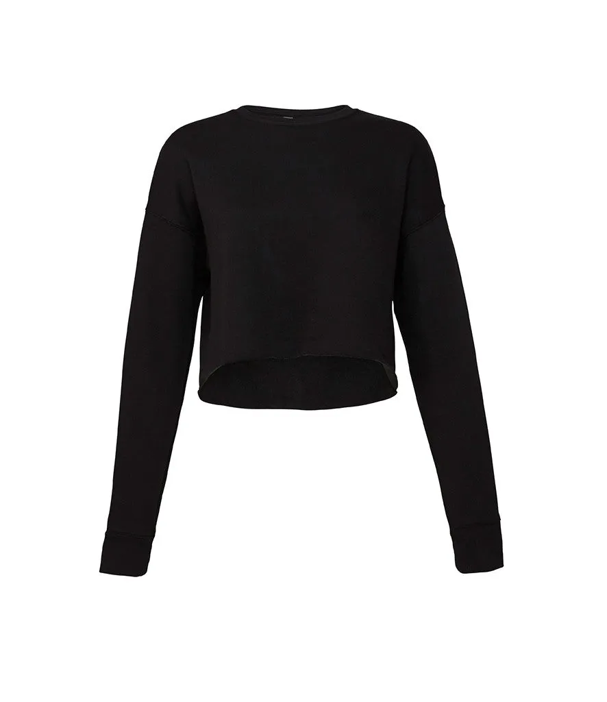 Women's Cropped Crew Fleece | BLACK PreShrunkFabric AbrasionResistantClothing