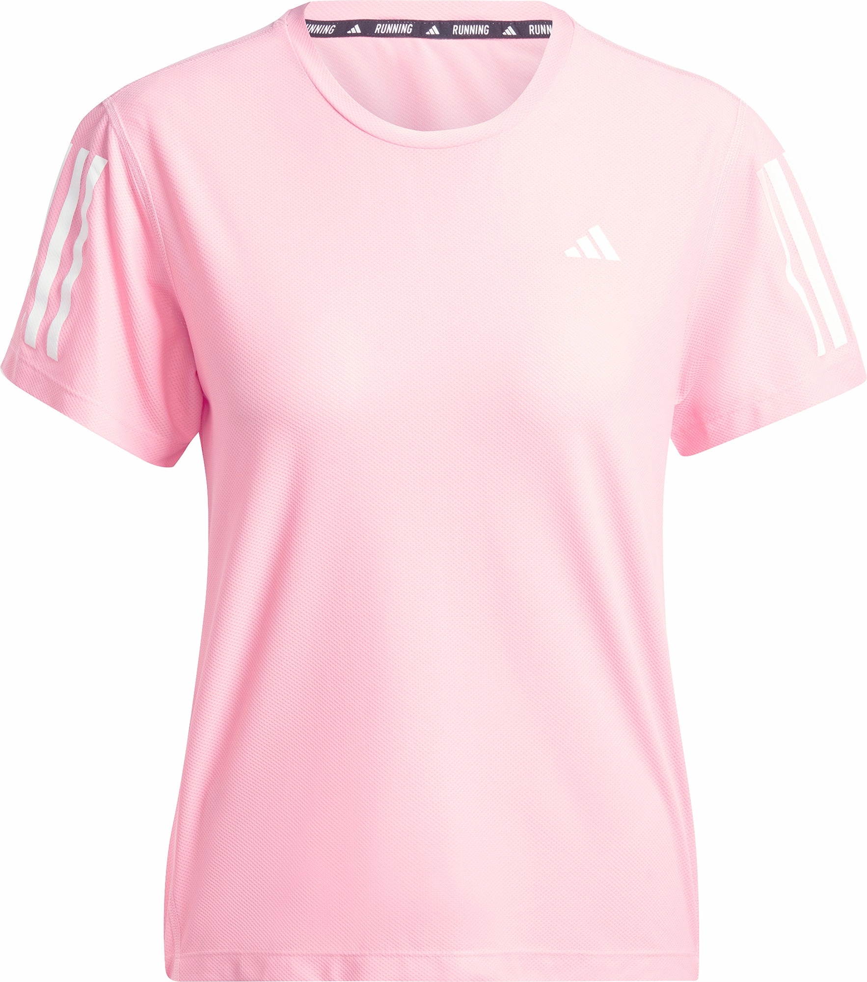 crew neck Light Fashion adidas Own The Run Short Sleeve Womens Running Top - Pink