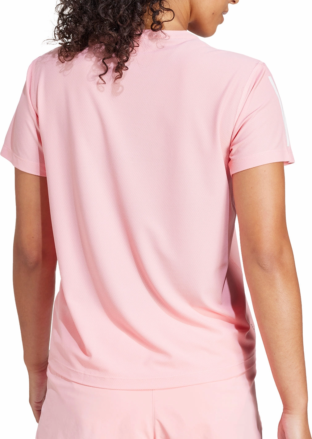 Soft and Light Wear Trendy Basics adidas Own The Run Short Sleeve Womens Running Top - Pink