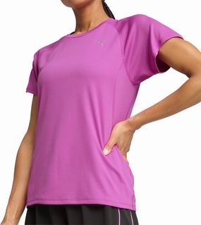 Chic Wear Puma Velocity Short Sleeve Womens Running Top - Purple