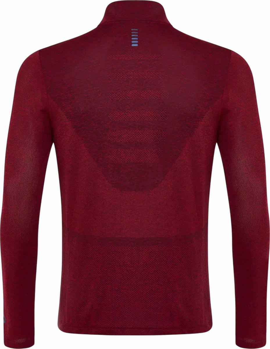 college student Under Armour Seamless Stride Half Zip Long Sleeve Mens Running Top - Red