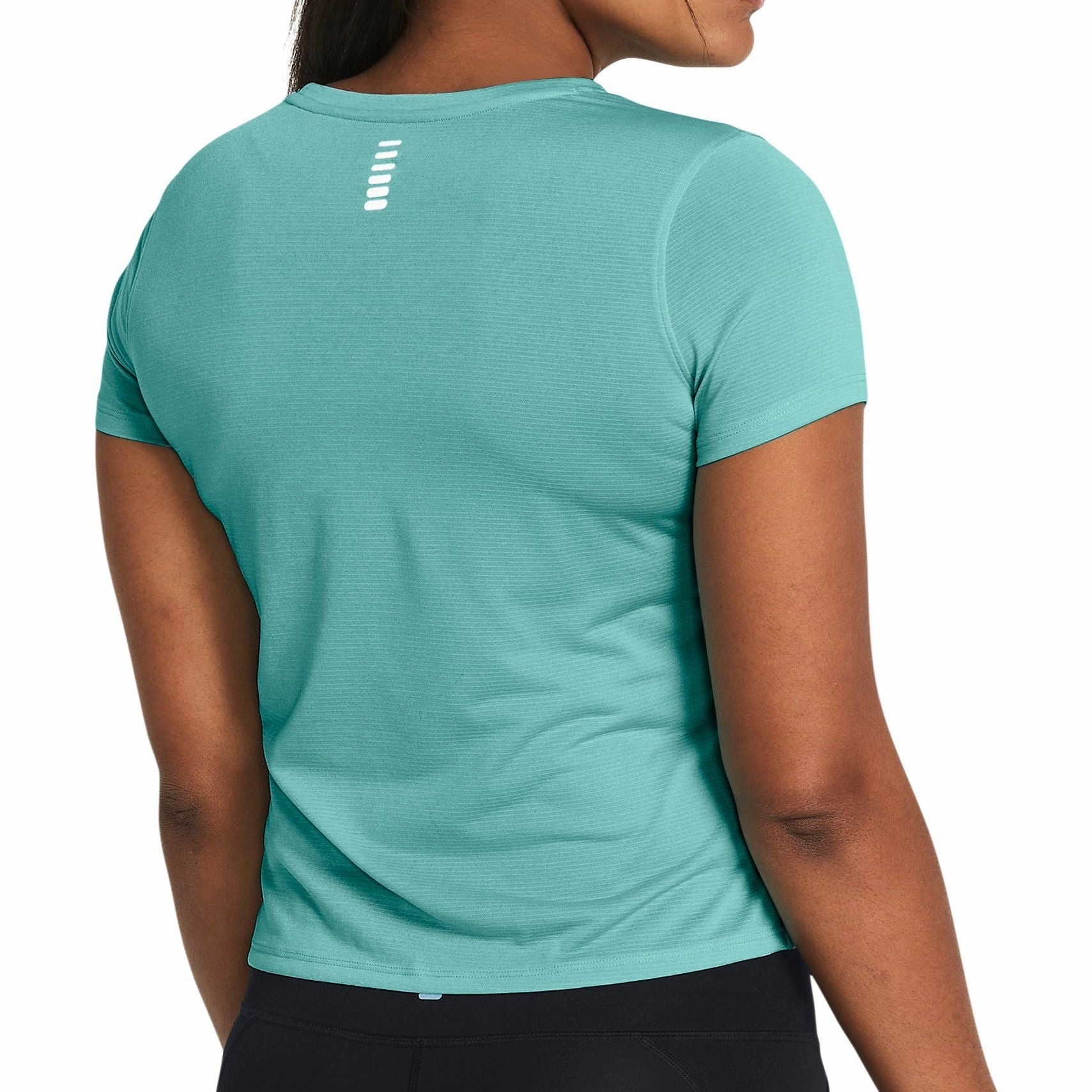 Under Armour Launch Short Sleeve Womens Running Top - Green Flexible Wear Bold Look