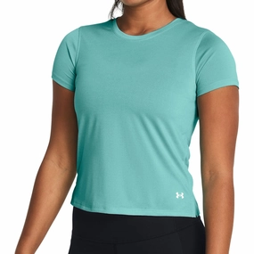 ethical Easy Care Under Armour Launch Short Sleeve Womens Running Top - Green
