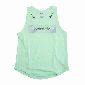 x Achilles Heel Women's 'One More Mile' AeroSwift ADV Running Vest Vapour Green / Black PrecisionTailoring NonBindingEdges